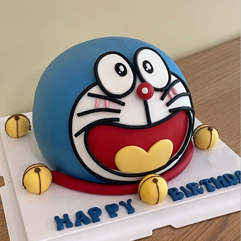 【哆啦A梦】童年回忆创意翻糖生日蛋糕