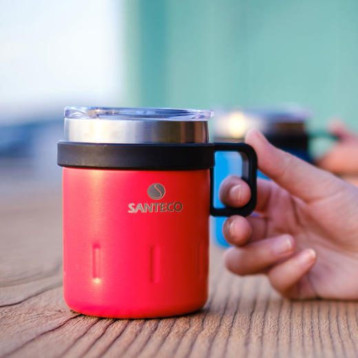 A-SA-HM-santeco KEMI真空304不锈钢马克杯 户外露营运动便携水壶 商品图4
