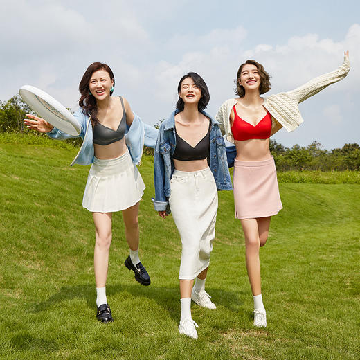 都市丽人Vbra泳布零感内衣薄款3/4杯无钢圈三排扣新年本命年红品LB36N6 商品图1