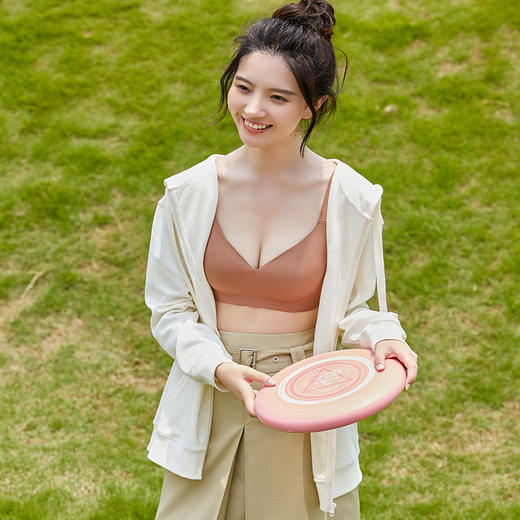 都市丽人Vbra泳布零感内衣薄款3/4杯无钢圈三排扣新年本命年红品LB36N6 商品图4