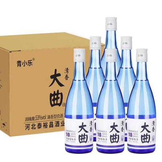[清香大曲]53度-青小乐清香型白酒整箱6瓶高度白酒粮食酒泡酒 商品图4