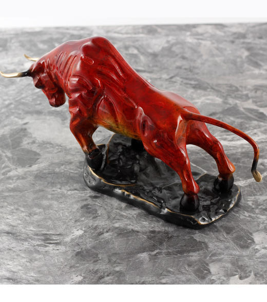 E-WS-A0012/0013开拓牛 纯铜摆件热灼色 商品图3