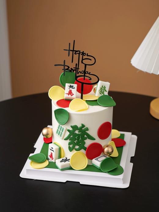 麻将发发发· 翻糖奶油霜蛋糕（加高款） 商品图3