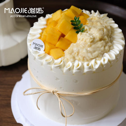 榴芒双拼蛋糕（榴莲芒果夹心 上下分）s 商品图0