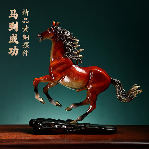 E-YM-FK127 铜马 纯铜热着色摆件 (260*100*270) 商品图2