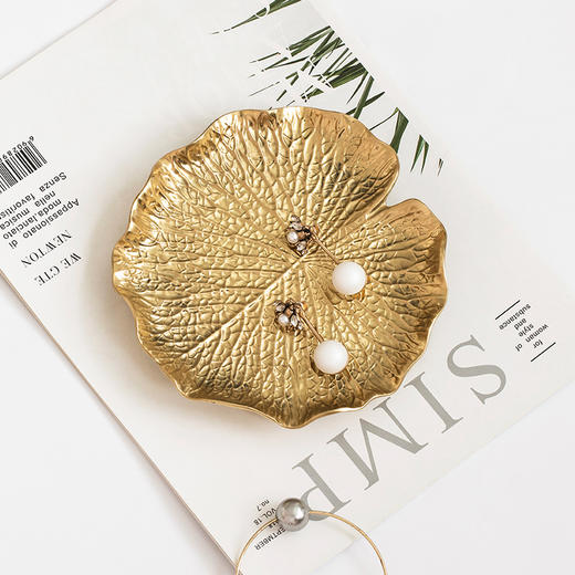 小铜盘 彩铜 收纳盘 摆盘 欧式轻奢托盘 客厅创意工艺品 商品图1