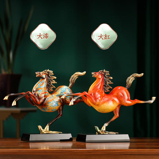 E-YM-FK153 彩铜 马踏飞燕纯铜摆件（370*100*270） 商品图3