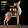 彩铜福鹿招财鹿摆件客厅中式风水铜鹿工艺品家居玄关电视柜装饰品福寿铜鹿（寿桃） 彩铜工艺 39*12*63 大号 商品缩略图2