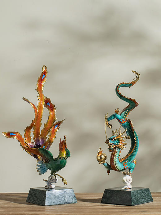 全铜《财富兴隆》龙摆件招财生肖龙书房工艺品家居办公室招财礼品龙腾四海纯铜摆件客厅书房办公室玄关新中式摆件 商品图3