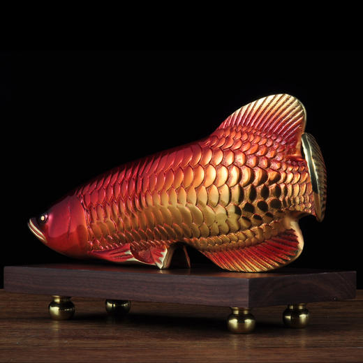 E-YM-FK079 纯铜富贵金龙鱼摆件（365*60*150）（带底座） 商品图2