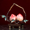 E-YM-B185 胡桃木底座彩铜寿桃摆件（ 315*150*265） 商品缩略图1