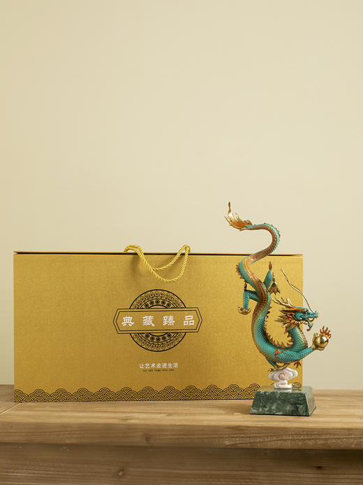 全铜《财富兴隆》龙摆件招财生肖龙书房工艺品家居办公室招财礼品龙腾四海纯铜摆件客厅书房办公室玄关新中式摆件 商品图5