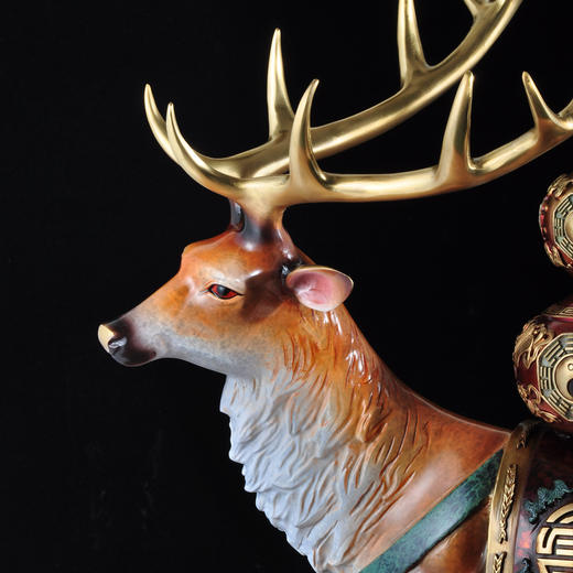 E-XR-BLN8473 招财铜鹿（葫芦） 彩铜工艺 48*28*62 大号 商品图1