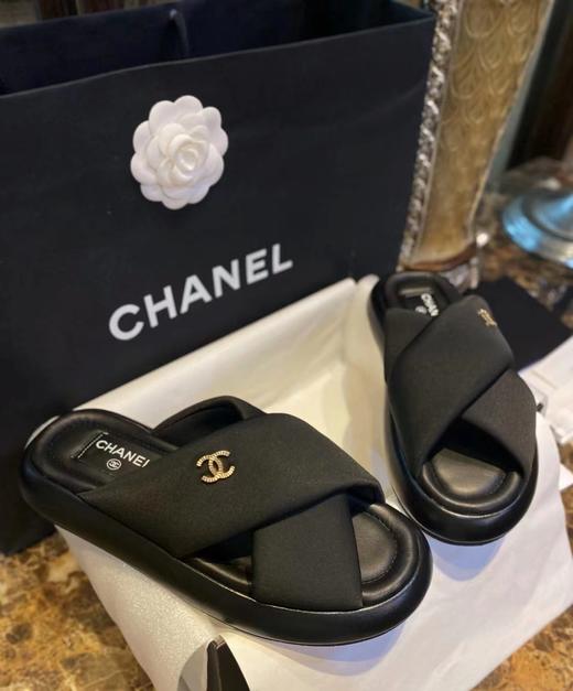 小香系列香蜜交叉纯皮凉鞋拖 自然3cm跟 交叉显脚瘦舒适凉鞋 商品图0