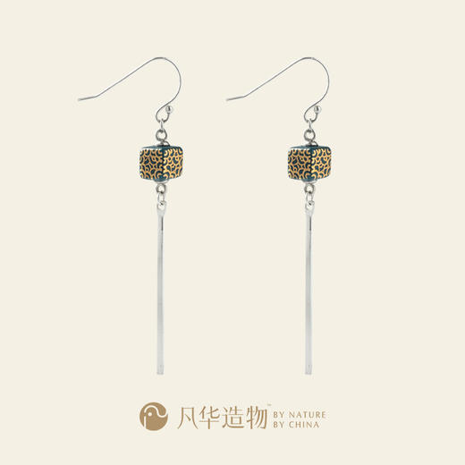 凡华造物碧波925银耳钉女春夏百搭时尚耳环小众设计高级陶瓷耳饰碧波耳坠耳环 商品图2