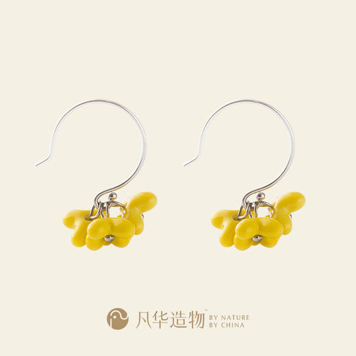 凡华造物秋香925银耳环春夏小众设计陶瓷耳钉高级感百搭气质耳饰秋•香925银耳环 商品图4