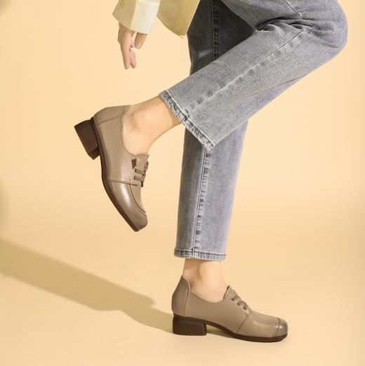 西村名物2023年秋季新款休闲百搭舒适时尚简约平底细带单鞋X23CM34501 商品图0