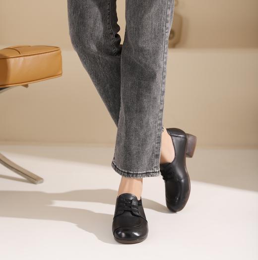西村名物2023年秋季新款休闲百搭舒适时尚简约平底细带单鞋X23CM34501 商品图5