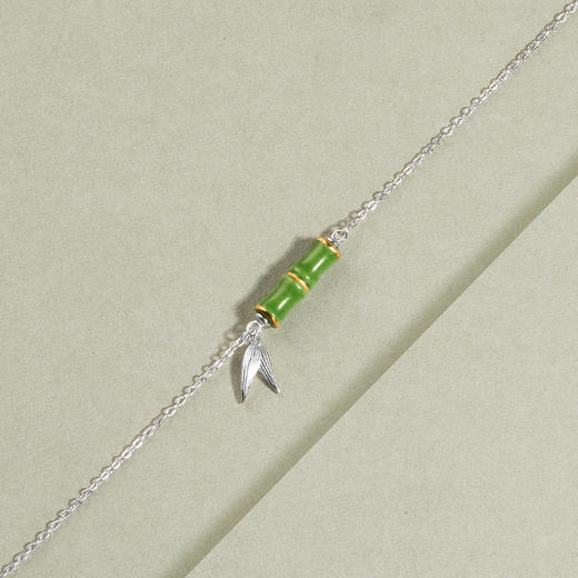 凡华造物竹节项链女925银小众设计锁骨链轻奢吊坠 商品图4