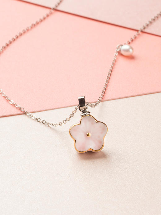 凡华造物 桃之夭夭 项链女轻奢小众925银锁骨链气质百搭高级感爱情花语桃之夭夭925银吊坠 商品图2
