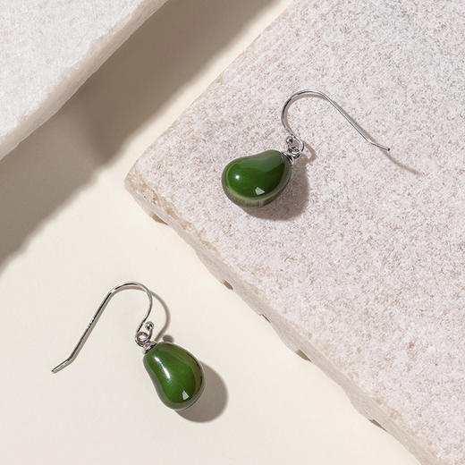 凡华造物果喜925银耳钉女小众设计轻奢高级气质耳环新款百搭饰品 商品图4