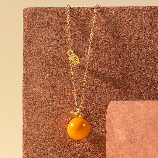 凡华造物大桔大利新中式项链女925银小众陶瓷设计高级感锁骨链大桔大利吊坠 商品图1