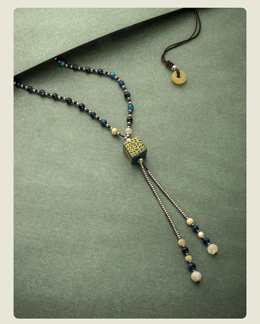 凡华造物 碧波 项链女轻奢小众设计925银锁骨链简约时尚高级感碧波长链毛衣链 商品图2