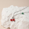 凡华造物樱桃项链女银925小众设计感吊坠轻奢情侣项链生日礼物樱桃925银吊坠 商品缩略图1