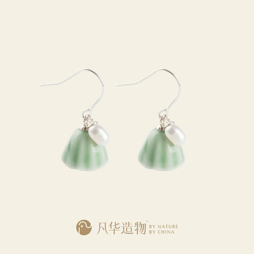 凡华造物原创莲蓬925银珍珠耳钉女轻奢高级耳环小众设计气质耳饰莲蓬925银带珍珠耳环 商品图1