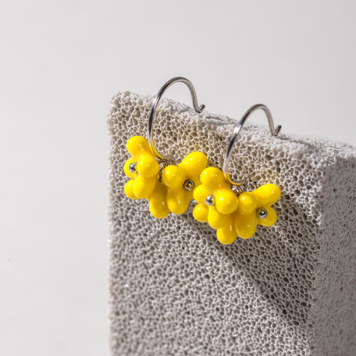 凡华造物秋香925银耳环春夏小众设计陶瓷耳钉高级感百搭气质耳饰秋•香925银耳环 商品图2