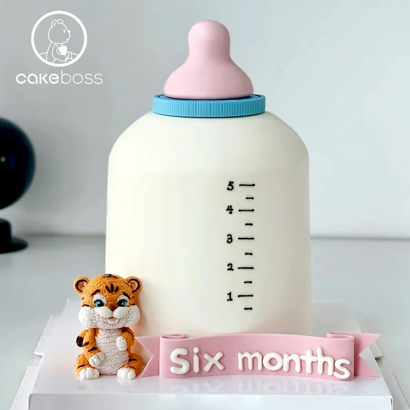 【私人订制】奶瓶水果奶油生日蛋糕 宝宝百天宴 周岁宴 满月