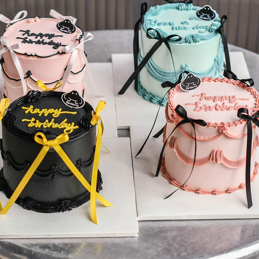 复古圆形奶油蛋糕 商品图0