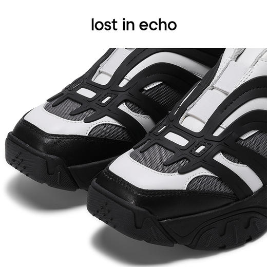 [福利价]lost in echo新品流线拼色厚底老爹鞋运动鞋翘头跑鞋网面休闲鞋女 商品图4