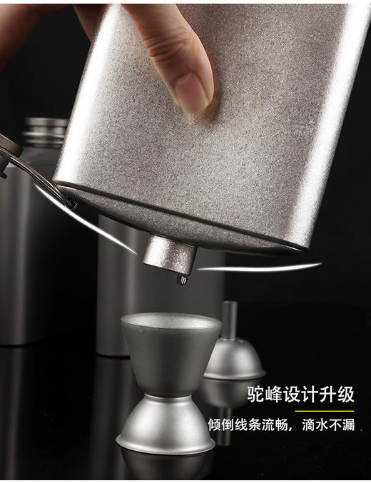 SILVERANT/银蚁纯钛酒壶便携随身扁壶迷你复古健康酒瓶钛合金酒杯银蚁户外 酒壶 300ml 钛晶款 商品图1