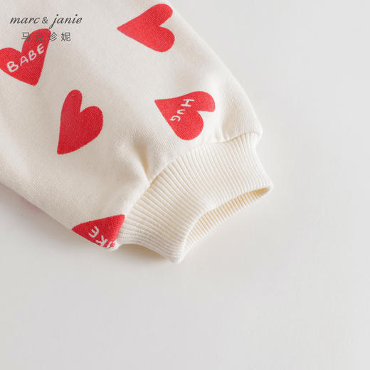 马克珍妮秋装新款 女童满印宽松休闲卫衣 儿童纯棉上衣231588 商品图4