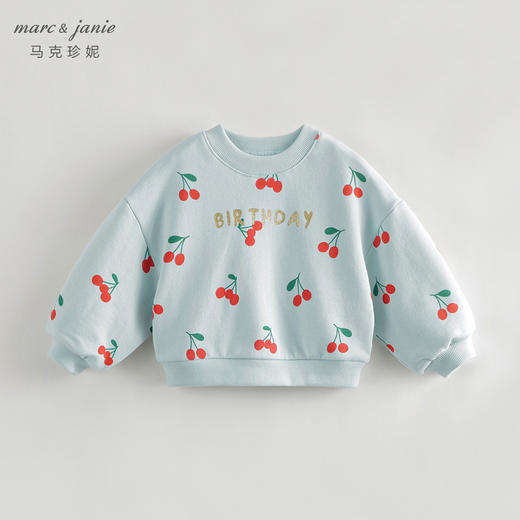 马克珍妮秋装新款 女童满印宽松休闲卫衣 儿童纯棉上衣231588 商品图1