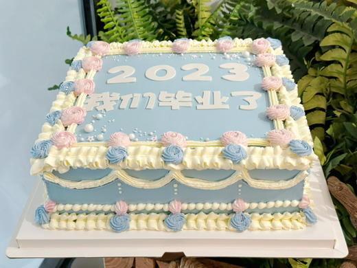 方形蛋糕，公司年会、聚会定制蛋糕，蛋糕颜色、文字可自定义，下单前联系客服提前24小时预定 商品图1