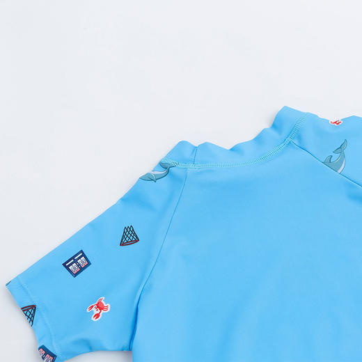 贝贝怡儿童泳衣男童新款分体泳装男孩游泳裤速干套装3件装潮222P2478 商品图6