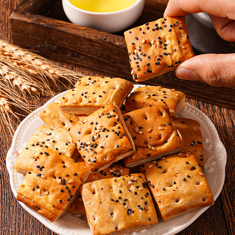 【中老年人的健康之选！手工制作的山药南瓜酥千层饼干】早餐儿童代餐食品中老年人零食特价整箱放心吃进口中老年健康