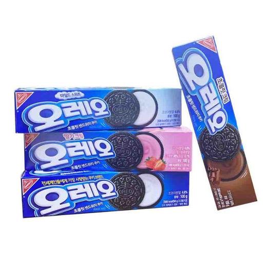 韩国奥利奥夹心饼干100g（草莓/奶油/白巧/黑巧味） 商品图0
