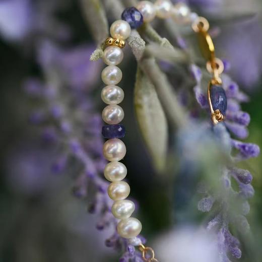 SpoiledBrat Jewelry薰衣草色系坦桑石珍珠手链 商品图2