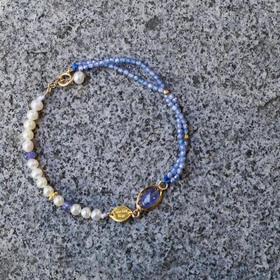 SpoiledBrat Jewelry薰衣草色系坦桑石珍珠手链