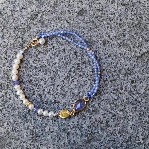 SpoiledBrat Jewelry薰衣草色系坦桑石珍珠手链 商品图0