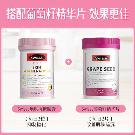 swisse 冻龄护肤抗糖片抗衰老抗糖丸胶囊 60粒 商品图5