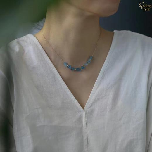 SpoiledBrat Jewelry海蓝宝18k金项链 商品图2