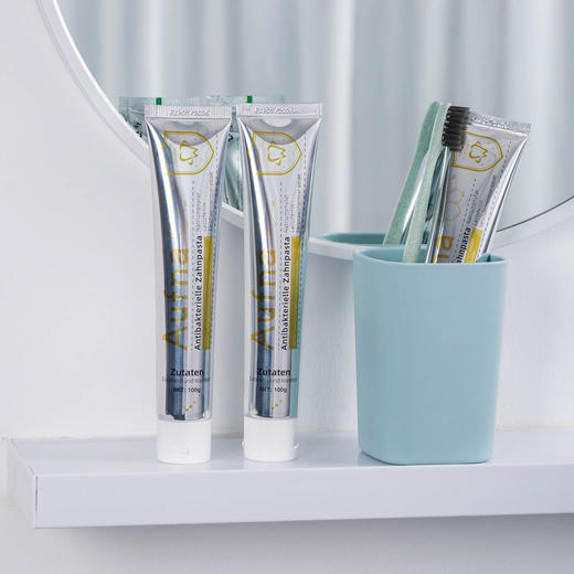 德国Aufna奥夫纳 鎏金修护牙膏 小金管牙膏 3支/5支装 温和清爽 净味飘香 100g/支 商品图1