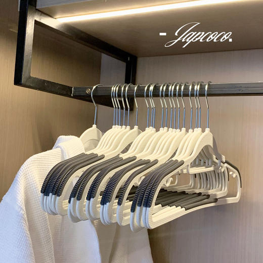 【赠10个挂钩】干湿两用衣架 30个装 防滑凹槽 不滑落 商品图7