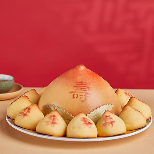 御茶膳房寿桃礼盒生日寿桃馒头老人长辈传统过寿祝寿贺寿大寿桃十全寿桃 商品图0