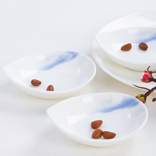 陶园梦 新中式家用釉中彩骨瓷餐具套装乔迁创意简约中国风 云间10人用42头 商品图3