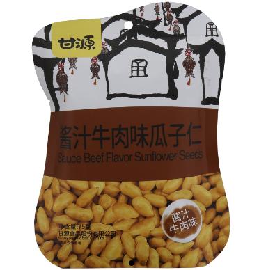 甘源牌75G酱汁牛肉味瓜子仁 商品图0